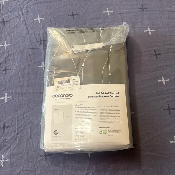 NEW Deconovo Foil Printed Thermal Blackout Insulated Curtains W52*L84inch - Picture 3 of 5